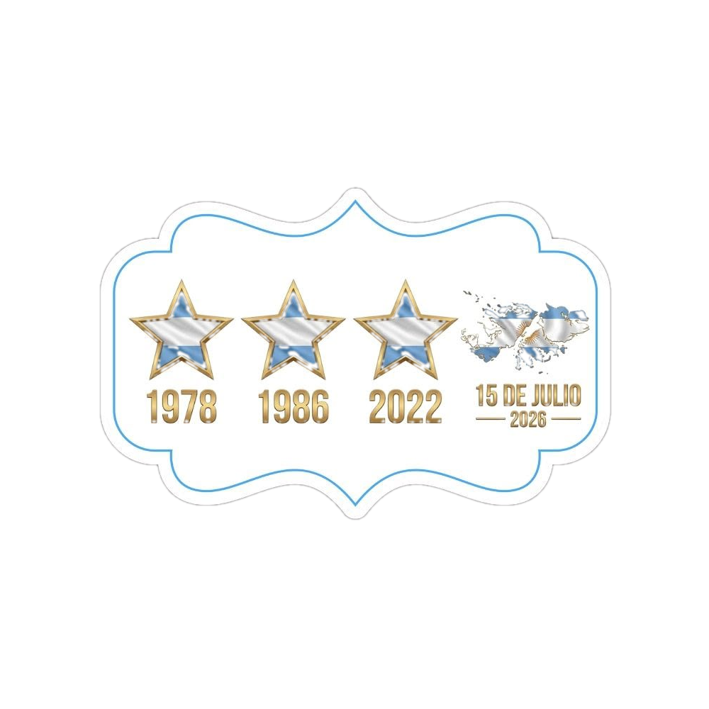 Pegatina Campeón 3 Estrellas