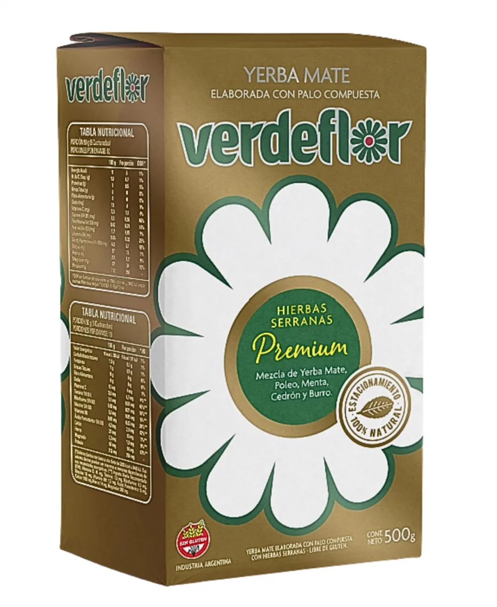 Yerba Mate Verdeflor Premiun Hierbas Serranas 500 gr