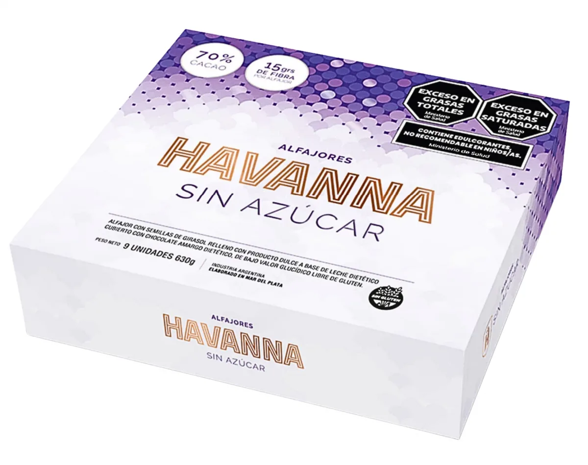 Caja De Alfajores Havanna Sin Azúcar 4 unidades