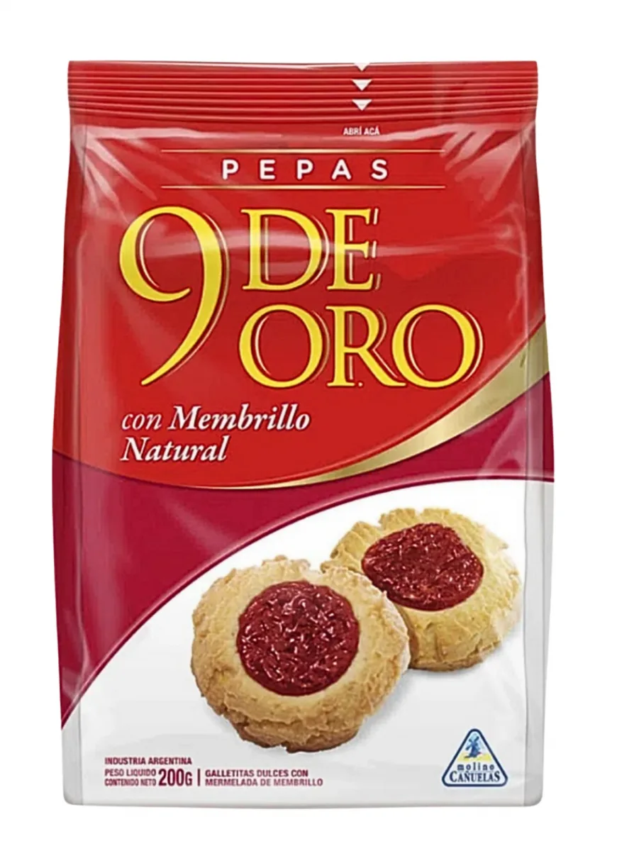 Pepas 9 De Oro Membrillo 200 gr
